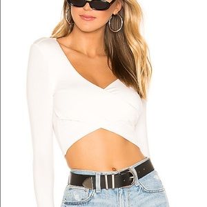 Superdown Matilda Wrap Crop Top